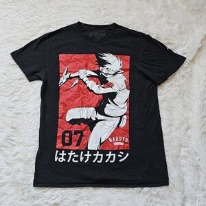 Naruto anime black red tee tshirt size M medium